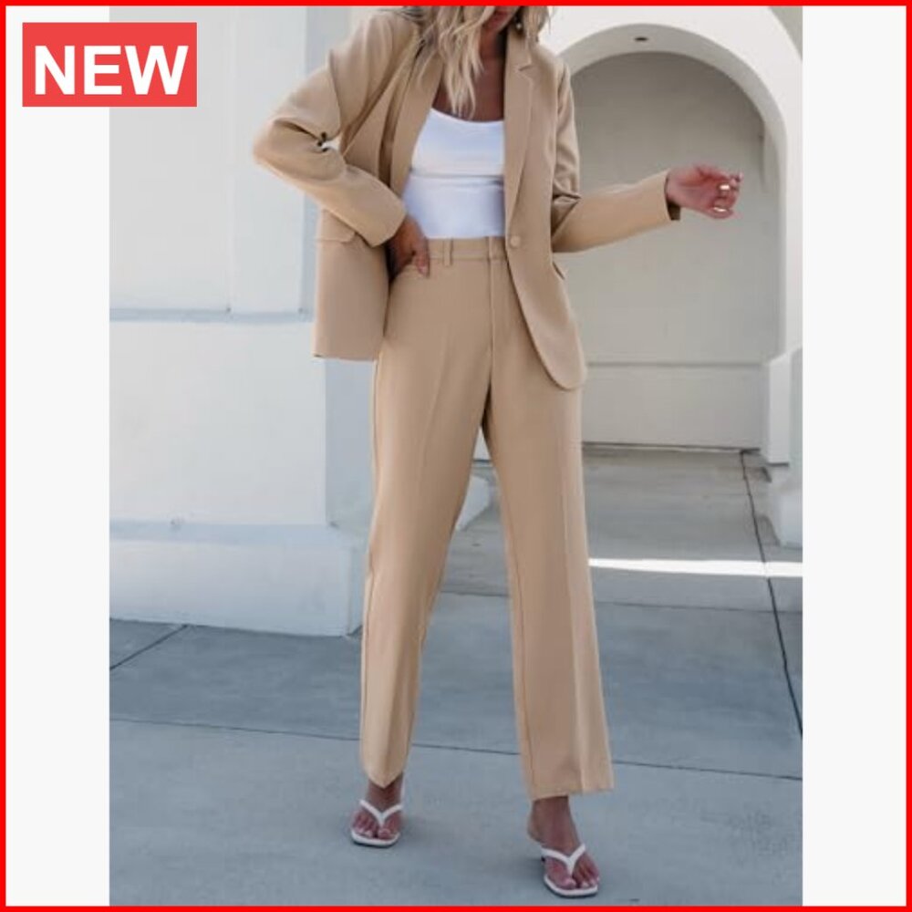 Polyester Blend Two Piece Pantsuit Set Business C… - image 4